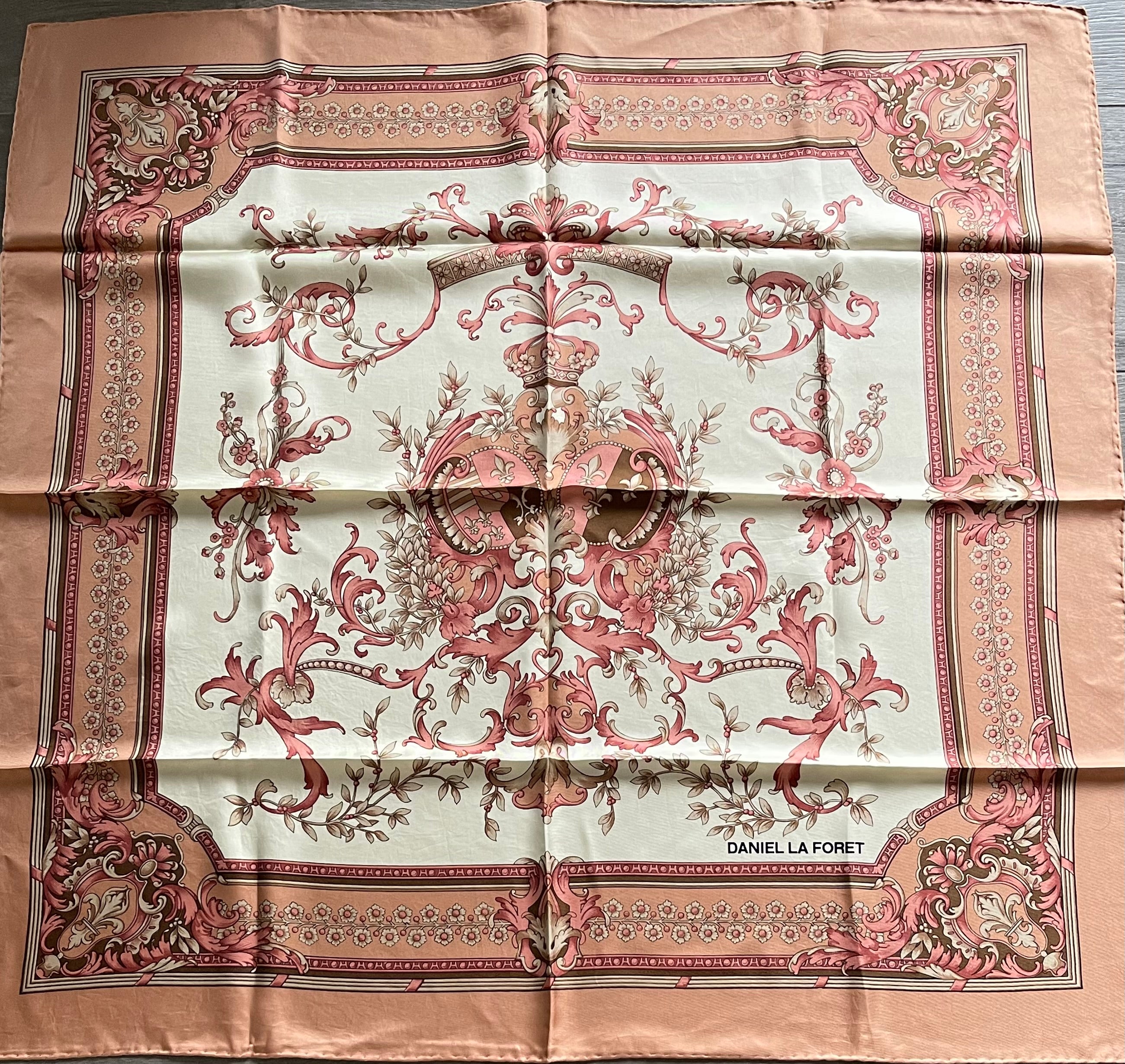 DANIEL LA FORET scarf carré foulard seide silk soie