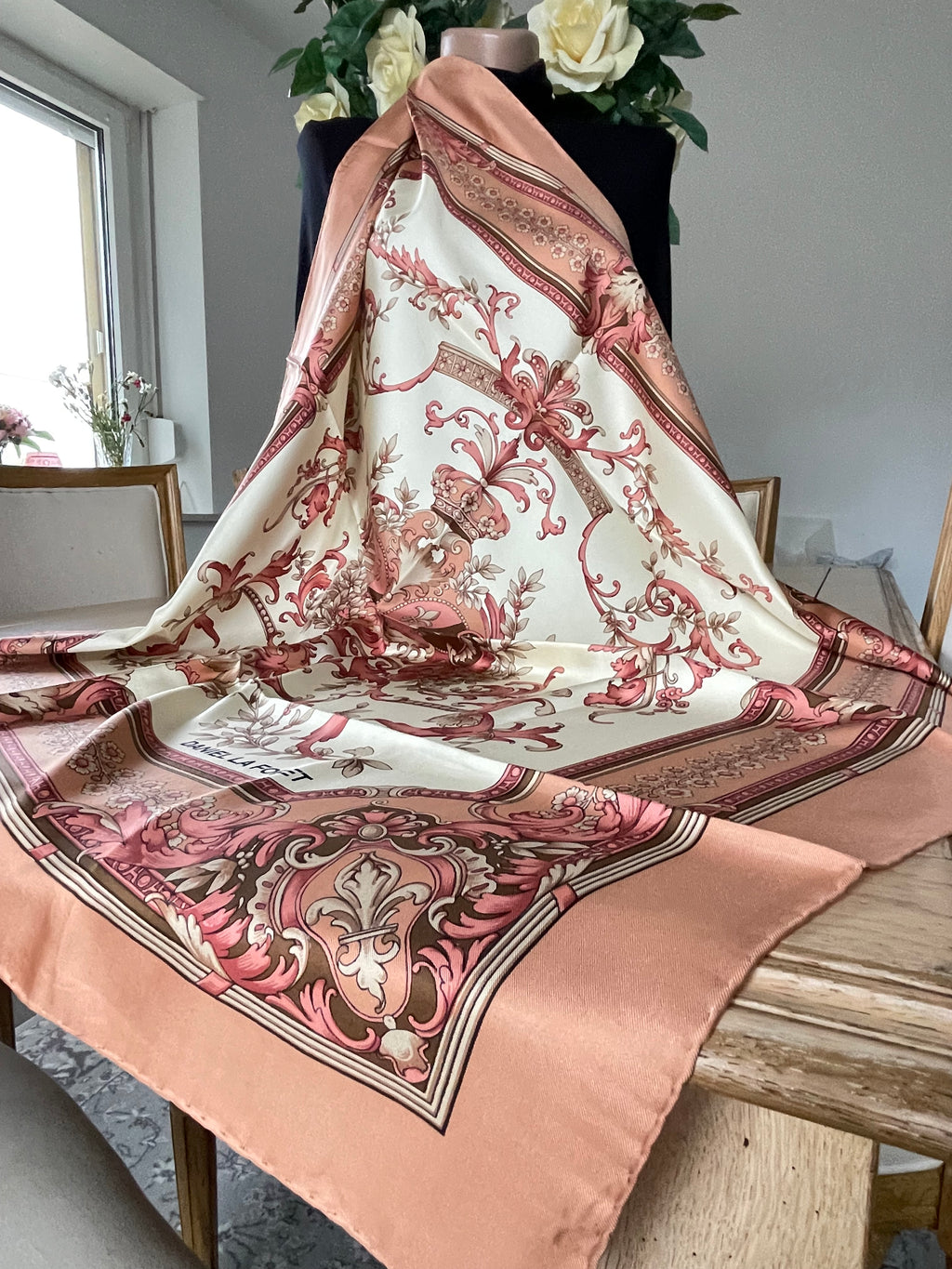 DANIEL LA FORET scarf carré foulard seide silk soie