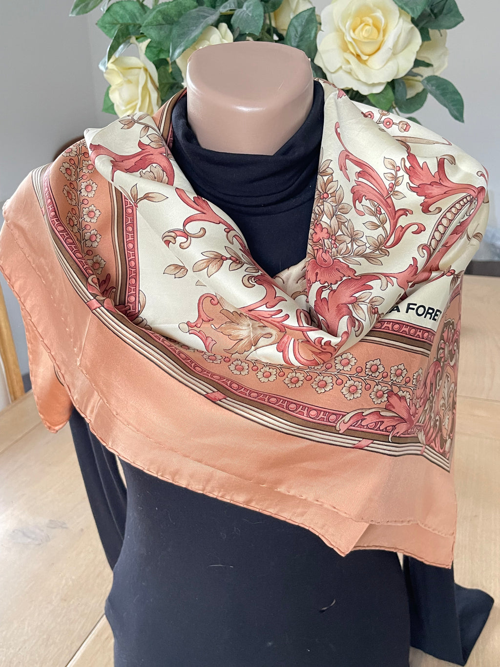 DANIEL LA FORET scarf carré foulard seide silk soie