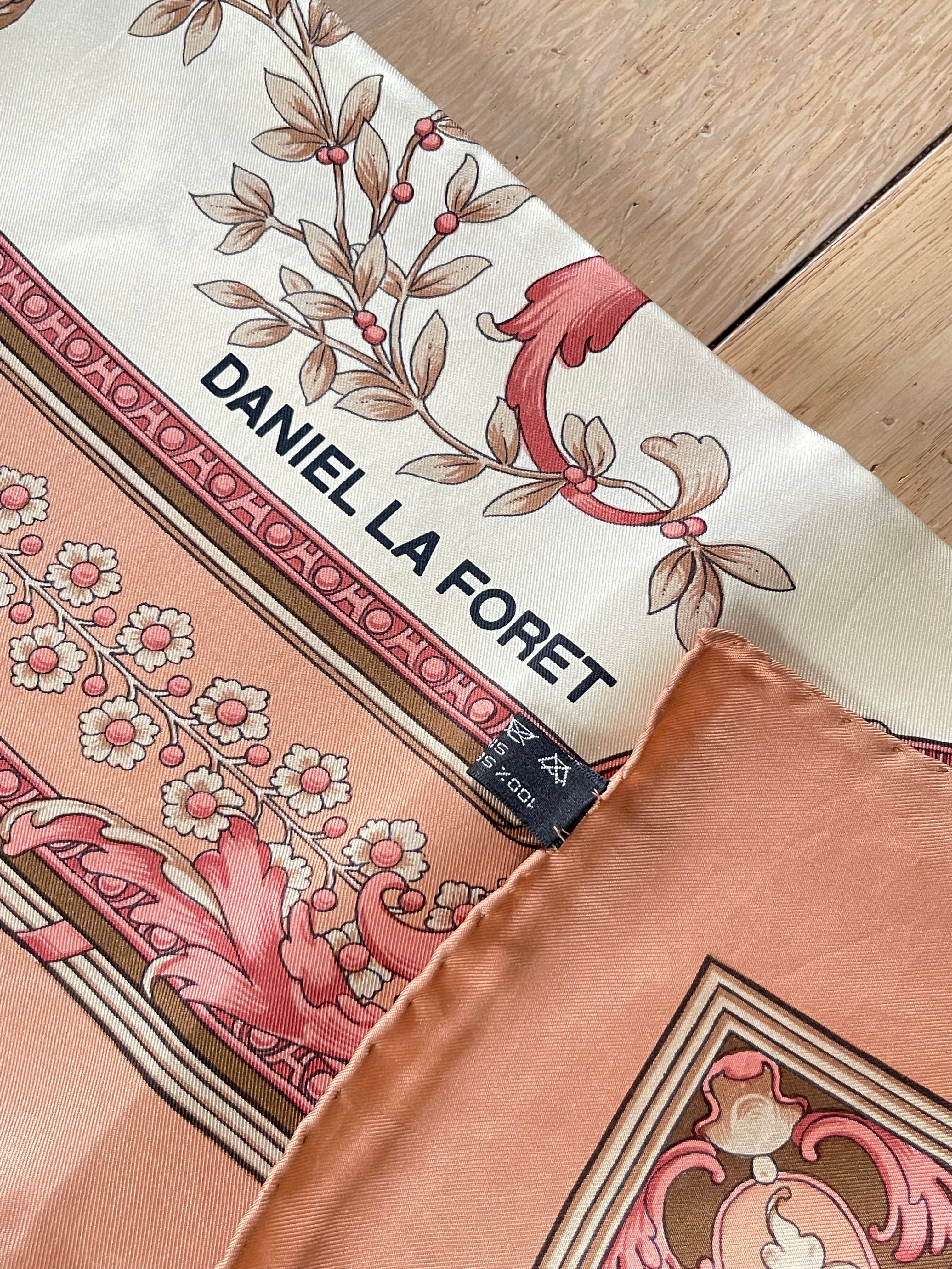 DANIEL LA FORET scarf carré foulard seide silk soie