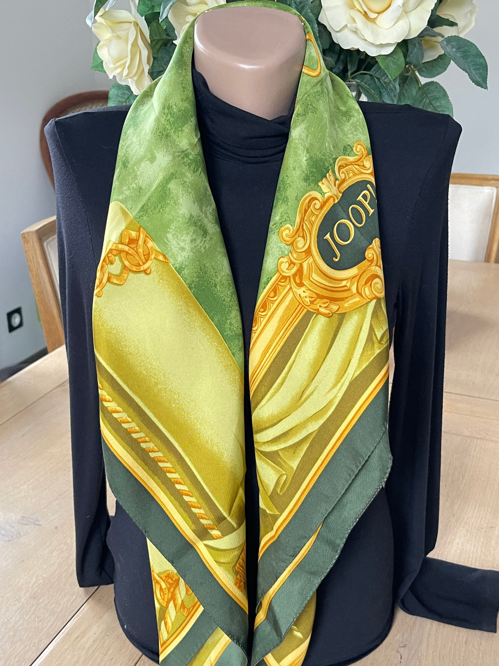 JOOP! foulard carré en soie silk scarf schal seide