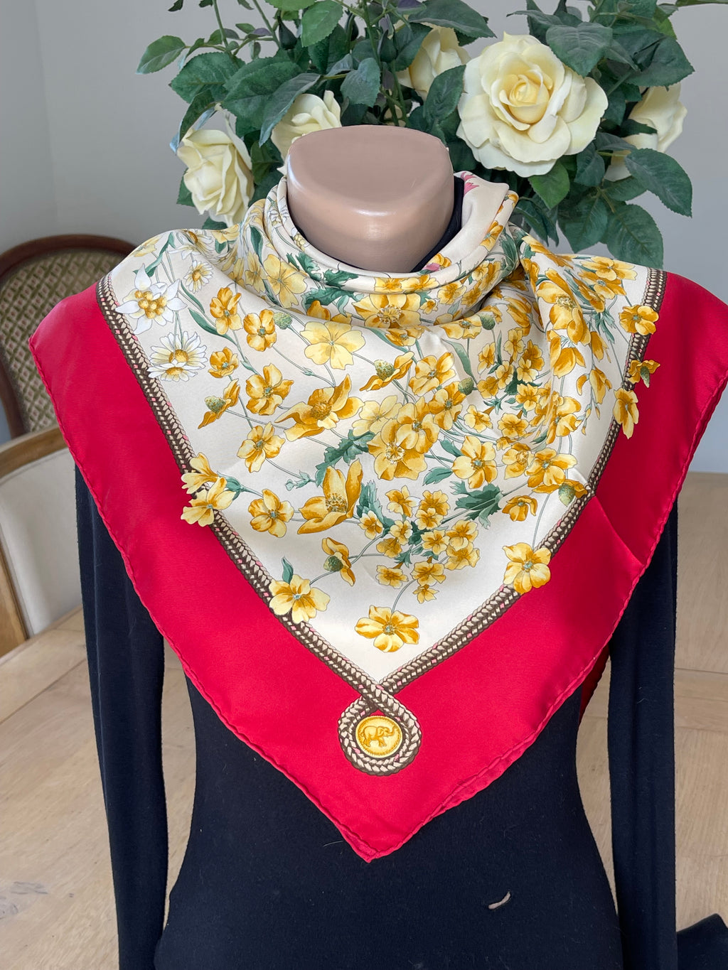 Foulard carré HUNTING WORLD schal scarf seide silk soie