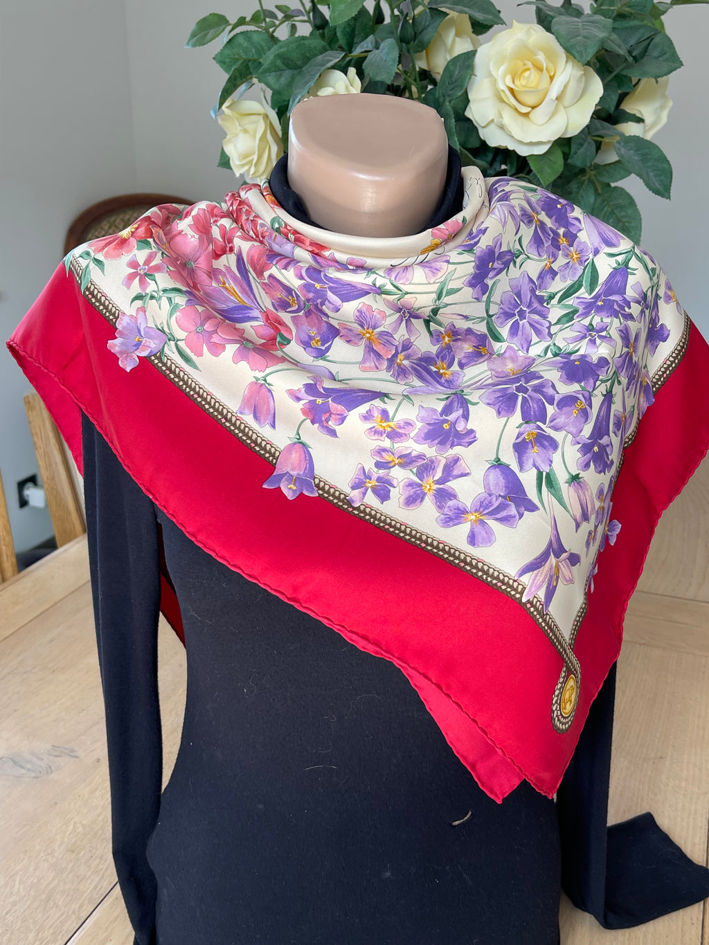 Foulard carré HUNTING WORLD schal scarf seide silk soie