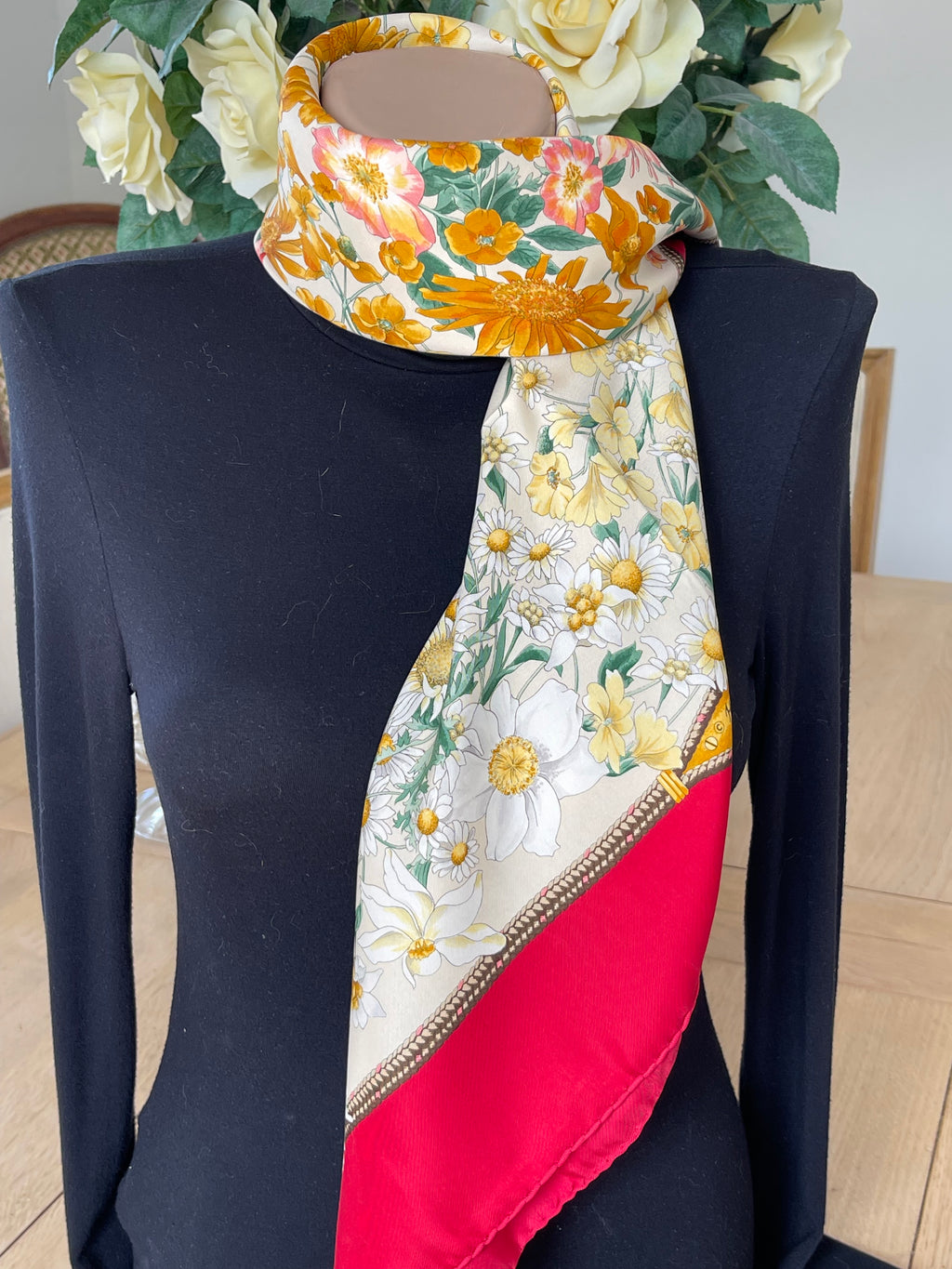 Foulard carré HUNTING WORLD schal scarf seide silk soie
