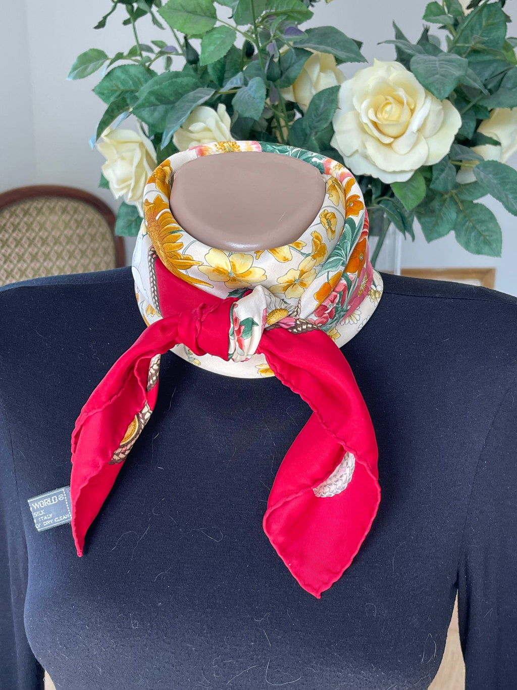 Foulard carré HUNTING WORLD schal scarf seide silk soie