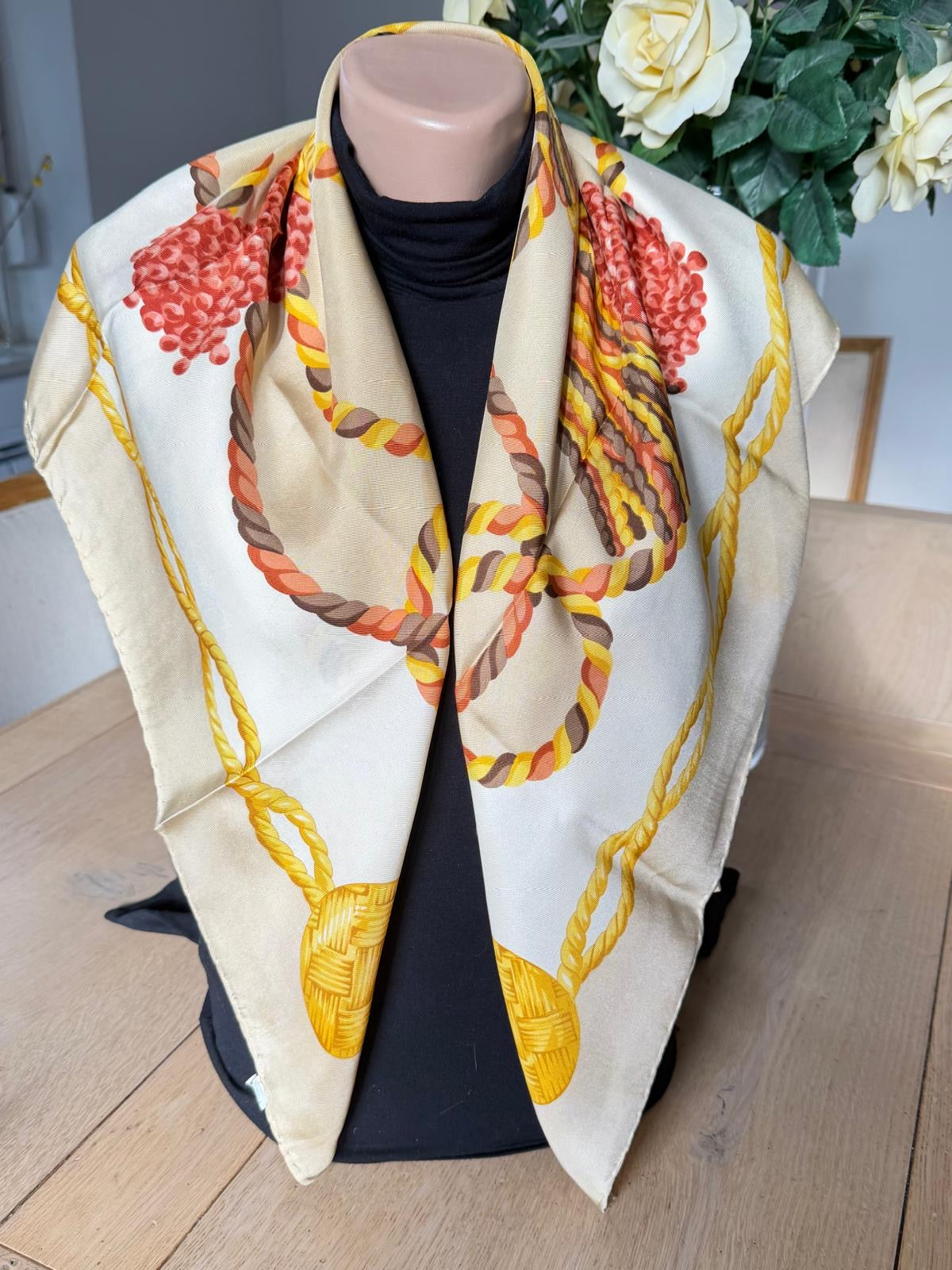 CELINE foulard carré schal scarf seide soie silk